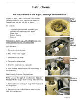 Scotsman Auger, Bearings and Water Seal Replacement - 17-3316-01 Operating instructions