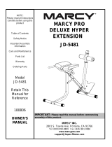 Marcy JD-5481 Owner's manual