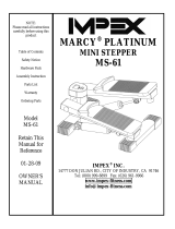 Marcy MARCY PLATINUM MS-61 Owner's manual