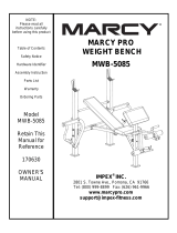 Marcy MWB-5085 Owner's manual