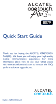 Alcatel OneTouch 80xx Series PIXI3-10 Quick start guide
