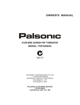 Palsonic PDP3280HD Owner's manual