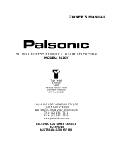 Palsonic CRT Television 6830GY User manual