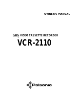 Palsonic VCR2110 Owner's manual
