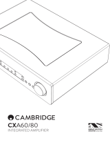 Cambridge Audio CXA 60/80 User manual