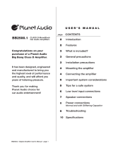 Planet Aaudio BB2500.1 User manual