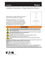 Cooper Lighting Shaper Sense Box - Acoustic Lighting Luminaire Installation guide