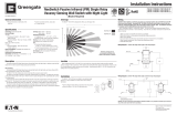 Greengate VNLW-P-1001-MV-N-V Installation guide