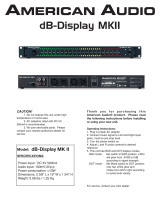 ADJ dB-Display MKII Operating instructions