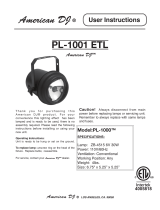 ADJ PL-1001ETL Operating instructions