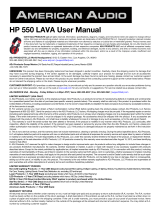 ADJ HP 550 LAVA User manual