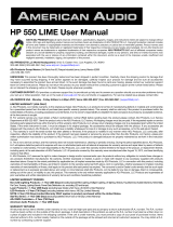 ADJ HP 550 LIME User manual