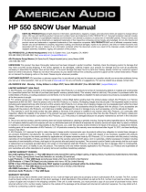 ADJ HP 550 SNOW User manual
