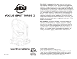ADJ Focus Spot Three Z User manual