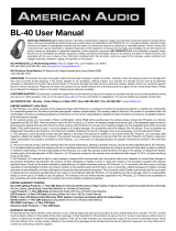 ADJ BL-40 User manual