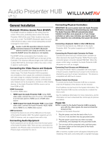 Williams Sound Audio Presenter Hub User manual