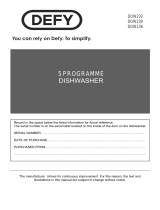 Defy 13 Place A  Manhatten Grey Dishwasher Owner's manual