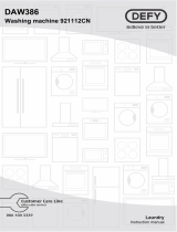 Defy SteamCure™ Front Loader (DAW 386) Owner's manual