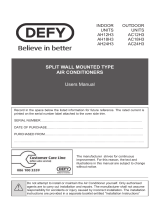 Defy AC12H3 User manual