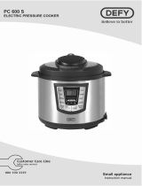 Defy Pressure Cooker PC 600 S Owner's manual