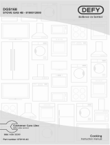 Defy 500 Series Gas Stove DGS 168 Owner's manual