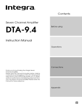 Integra DTA-9.4 User manual