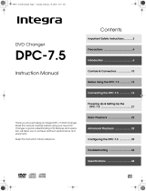 Integra DPC-7.5 User manual