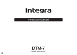 Integra DTM-7 Owner's manual