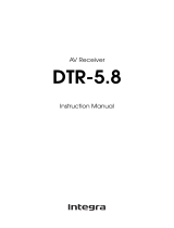 Integra DTR-5.8 Owner's manual