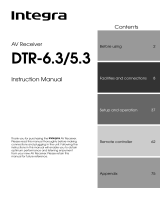 Integra DTR-5.3 User manual