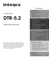 Integra DTR-5.2 User manual