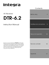 Integra DTR-6.2 User manual