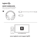 Logitech G533 Wireless Gaming Headset User manual
