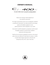 JL Audio C1-400x Owner's manual
