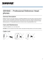 Shure SRH940 User guide