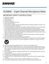 Shure SCM800 User guide