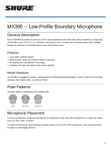 Shure Microflex MX395 User manual