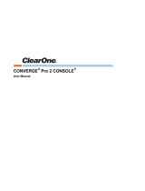 ClearOne CONVERGE Pro 2 CONSOLE User manual