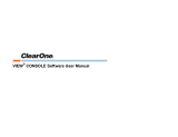 ClearOne VIEW CONSOLE v 1.0 User manual