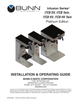 Bunn ITCB-DV Dual-Volt Platinum Edition™, 29" Installation guide