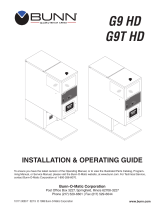 Bunn G9T HD, Tall, Interface-Dual Installation guide