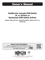 Tripp Lite NetDirector Console KVM Switch (8- or 16-Port) or Rackmount KVM Switch (8-Port) Owner's manual