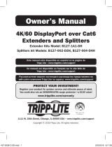Tripp Lite 4K/60 DisplayPort over Cat6 Extenders and Splitters Owner's manual