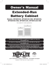 Tripp Lite Extended-Run Battery Cabinet Owner's manual