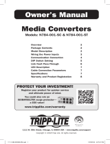 Tripp Lite N784-001-SC/N784-001-ST Converters Owner's manual