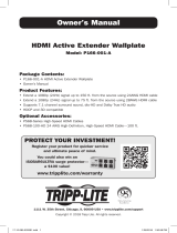 Tripp Lite P166-001-A Wallplate Owner's manual