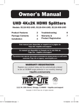 Tripp Lite UHD 4Kx2K HDMI Splitters Owner's manual