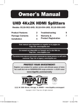 Tripp Lite UHD 4Kx2K HDMI Splitters User manual