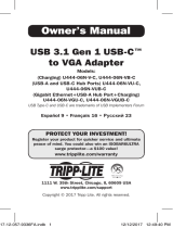 Tripp Lite USB 3.1 Gen 1 USB-C™ to VGA Adapter Owner's manual