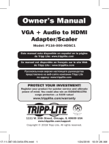 Tripp Lite VGA + Audio to HDMI Adapter/Scaler Owner's manual